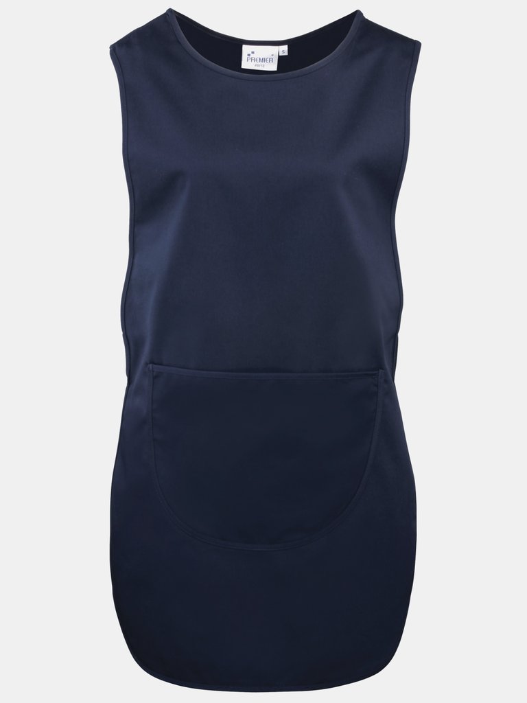 Premier Ladies/Womens Long Length Pocket Cobbler Apron/Workwear (Navy) (L) (L) - Navy