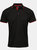 Premier Mens Contrast Coolchecker Polo Shirt (Black/Red)