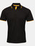 Premier Mens Contrast Coolchecker Polo Shirt (Black/Sunflower)