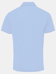 Premier Mens Coolchecker Pique Short Sleeve Polo T-Shirt (Turquoise)