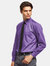 Premier Mens Long Sleeve Formal Plain Work Poplin Shirt (Purple)