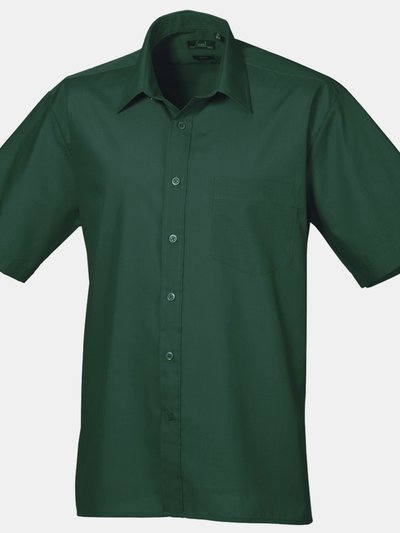 Premier Premier Mens Short Sleeve Formal Poplin Plain Work Shirt (Bottle) product