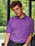 Premier Mens Short Sleeve Formal Poplin Plain Work Shirt (Rich Violet)
