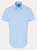 Premier Mens Stretch Fit Poplin Short Sleeve Shirt (Pale Blue) - Pale Blue