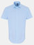 Premier Mens Stretch Fit Poplin Short Sleeve Shirt (Pale Blue) - Pale Blue
