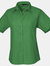 Premier Short Sleeve Poplin Blouse/Plain Work Shirt (Emerald) - Emerald