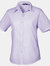 Premier Short Sleeve Poplin Blouse/Plain Work Shirt (Lilac) - Lilac