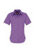 Premier Short Sleeve Poplin Blouse/Plain Work Shirt (Rich Violet) - Rich Violet