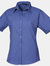 Premier Short Sleeve Poplin Blouse/Plain Work Shirt (Royal) - Royal