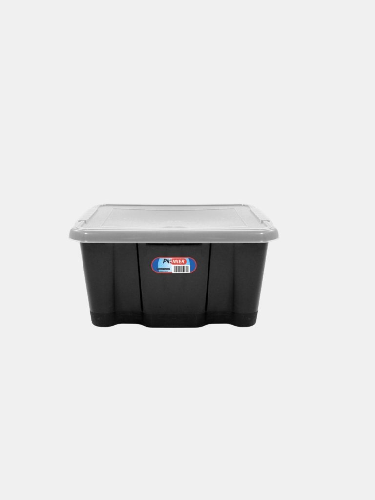 Premier Storage Box And Lid (Black/Clear) (5.3GL) - Black/Clear