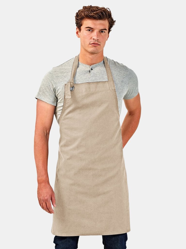 Premier Unisex Calibre Heavy Cotton Canvas Bib Apron (Pack of 2) (Natural) (One Size) (One Size)