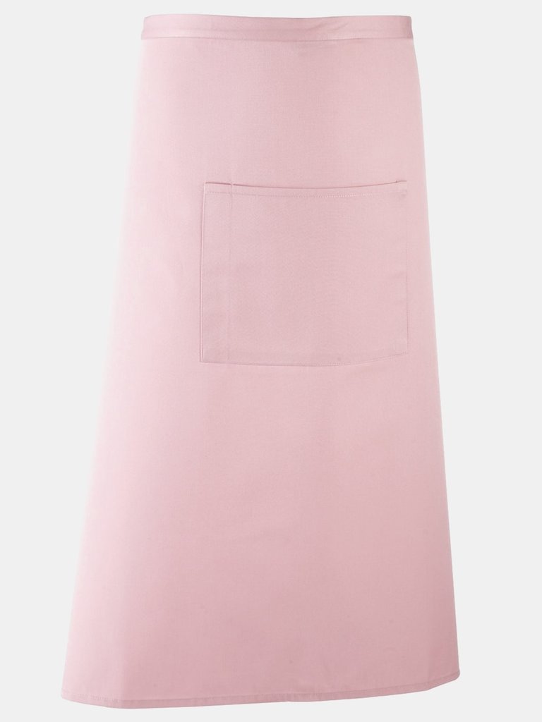 Premier Unisex Colours Bar Apron / Workwear (Long Continental Style) (Pack of 2) (Pink) (One Size) (One Size) - Pink