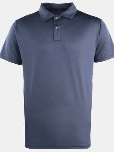 Premier Premier Unisex Coolchecker Studded Plain Polo Shirt (Navy) product