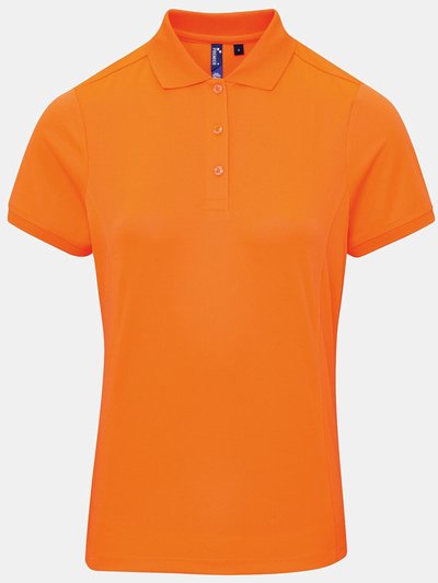 Premier Premier Womens/Ladies Coolchecker Short Sleeve Pique Polo T-Shirt (Neon Orange) product