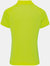 Premier Womens/Ladies Coolchecker Short Sleeve Pique Polo T-Shirt (Neon Yellow)