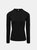 Premier Womens/Ladies Long John Roll Sleeve Tee (Black) - Black