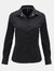 Premier Womens/Ladies Long Sleeve Fitted Friday Shirt (Black) - Black