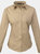 Premier Womens/Ladies Poplin Long Sleeve Blouse / Plain Work Shirt (Khaki) - Khaki