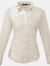 Premier Womens/Ladies Poplin Long Sleeve Blouse / Plain Work Shirt (Natural) - Natural