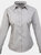 Premier Womens/Ladies Poplin Long Sleeve Blouse / Plain Work Shirt (Silver) - Silver