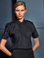 Premier Womens/Ladies Short Sleeve Pilot Blouse/Plain Work Shirt (Black)