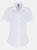 Premier Womens/Ladies Stretch Fit Poplin Short Sleeve Blouse (White) - White