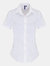 Premier Womens/Ladies Stretch Fit Poplin Short Sleeve Blouse (White) - White