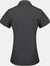 Premier Womens/Ladies Supreme Heavy Poplin Short Sleeve Work Shirt (Black)
