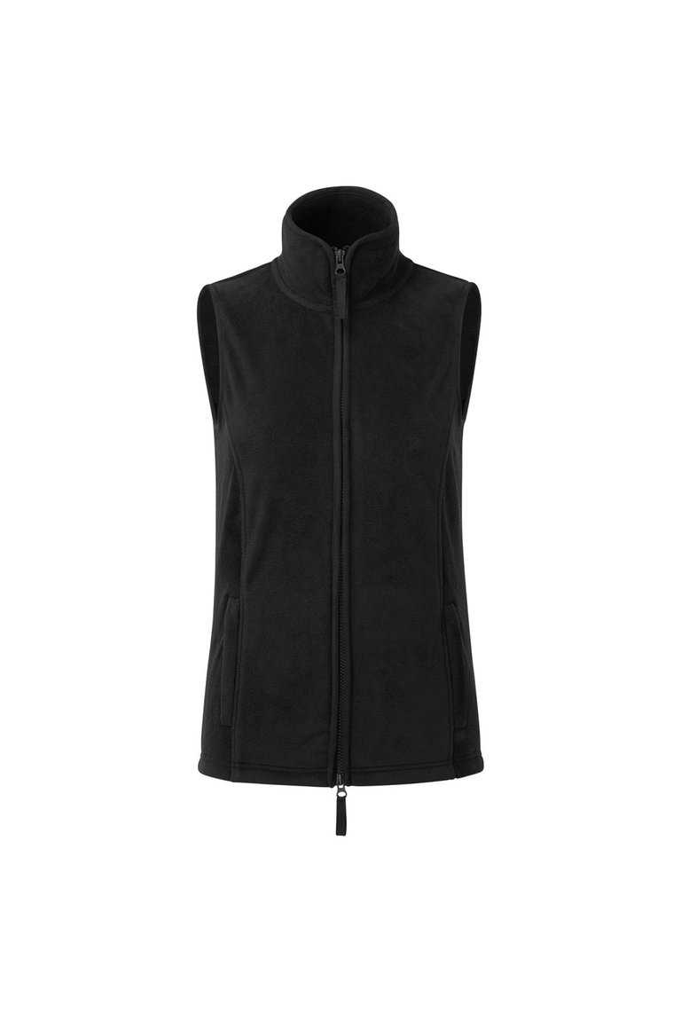 Womens/Ladies Artisan Fleece Vest - Black - Black