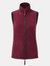 Womens/Ladies Artisan Fleece Vest - Burgundy/Brown - Burgundy/Brown