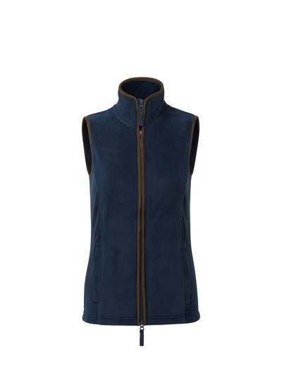 Premier Womens/Ladies Artisan Fleece Vest - Navy/Brown product