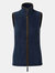 Womens/Ladies Artisan Fleece Vest - Navy/Brown - Navy/Brown