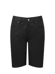 Womens/Ladies Chino Shorts - Black - Black