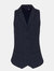 Womens/Ladies Herringbone Waistcoat - Navy - Navy