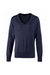 Womens/Ladies V-Neck Knitted Sweater / Top - Navy