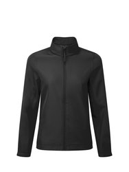 Womens/Ladies Windchecker Recycled Printable Soft Shell Jacket - Black