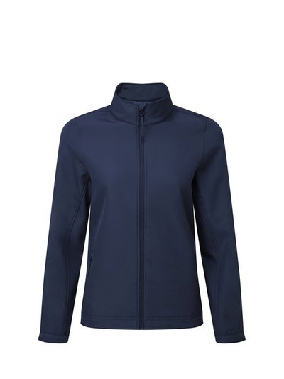 Premier Womens/Ladies Windchecker Recycled Printable Soft Shell Jacket - Navy product