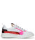 Genius White/Fuchsia/Red Lace Up Sneaker - White/Fuschia/Red