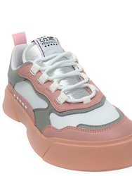 Rose/White Lace Up Sneaker