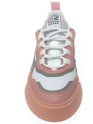 Rose/White Lace Up Sneaker