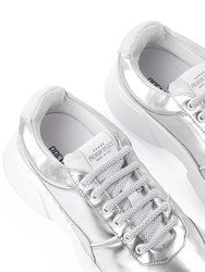 Silver Lace Up Sneaker