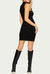 Exposed Stitch Stretch-Modal Mini Dress In Black