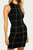 Exposed Stitch Stretch-Modal Mini Dress In Black - Black