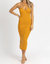 Halter Tie Midi Dress In Mustard - Mustard