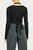 Layered Halterneck Ribbed-Knit Top In Black