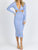 Peri Long Sleeve O-Ring Midi Dress In Blue