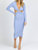 Peri Long Sleeve O-Ring Midi Dress In Blue