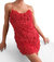 Shae Shaggy Dress In Red