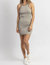 Sunrays Two Tone Mini Dress In Taupe