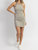 Sunrays Two Tone Mini Dress In Taupe